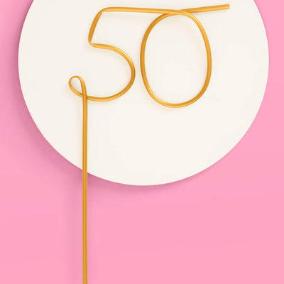 Half Way There Straw - XL gold 50 straw