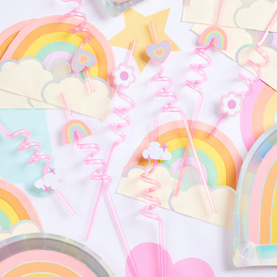 Rainbow Straws - 16 reusable straws