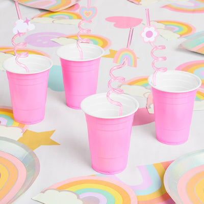 Rainbow Straws - 16 reusable straws