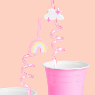 Rainbow Straws - 16 reusable straws
