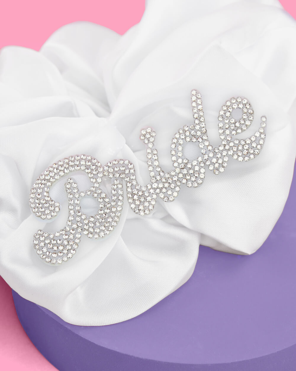 Bride Scrunchie - white satin scrunchie