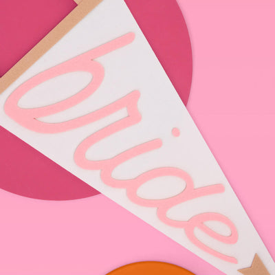 Camp Bride Pennant - felt wall decor