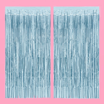 Something Blue Curtain - blue foil curtain