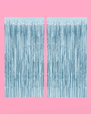 Something Blue Curtain - blue foil curtain
