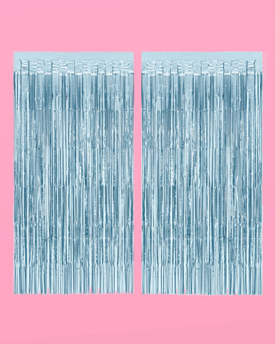 Something Blue Curtain - blue foil curtain