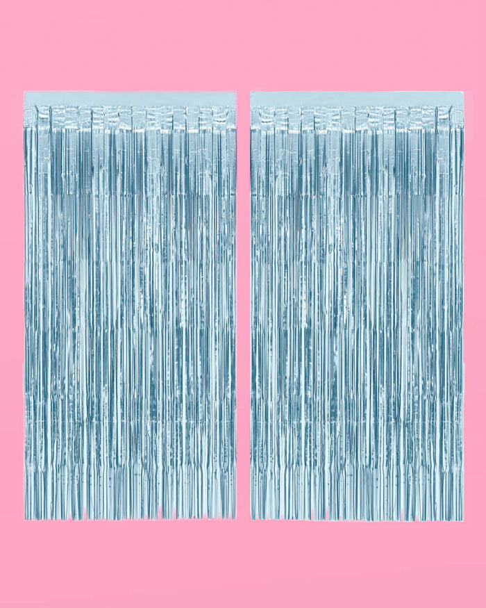 Something Blue Curtain - blue foil curtain