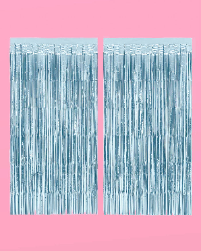 Something Blue Curtain - matte blue foil curtain