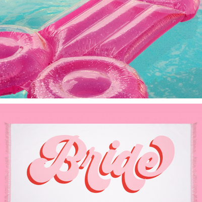 Bride Beach Pack - pool float + towel