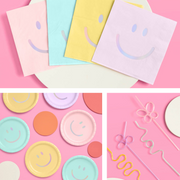 Pastel Party Starter Pack - Plates, Napkins + Straws