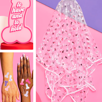 Sorry Mom Pack - veil, foam finger + tats