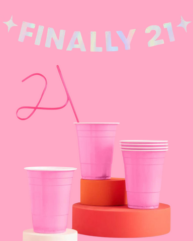 21 4Ever Pack - straw, cups + banner