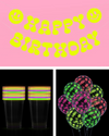 Rave Girl Pack - cups, balloons + banner