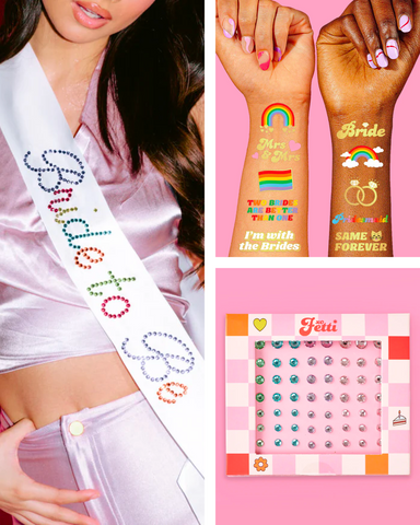 Bride Pride Pack - sash, tattoos + gems
