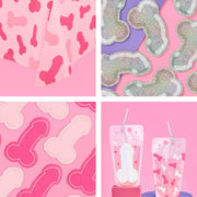 Same Penis Table Pack - plates, napkins, drink pouches + tablecloth