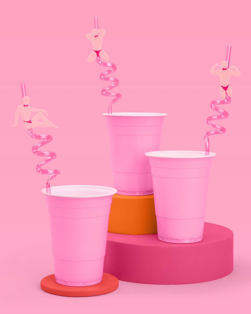 Strip Tease Straws - 12 reusable straws