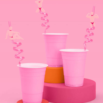 Strip Tease Straws - 12 reusable straws