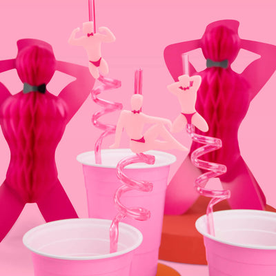 Strip Tease Straws - 12 reusable straws