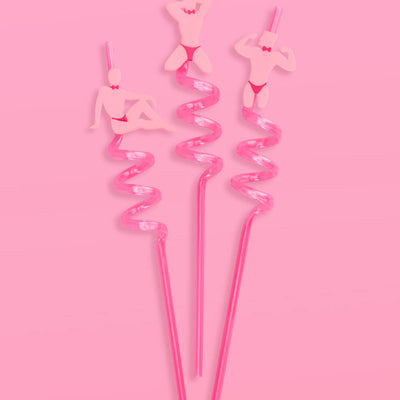 Strip Tease Straws - 12 reusable straws