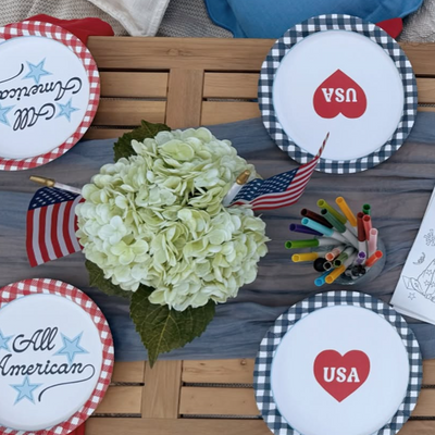 All American Plates - 24 paper plates