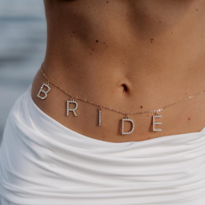 Bride Belly Chain - charm belly chain