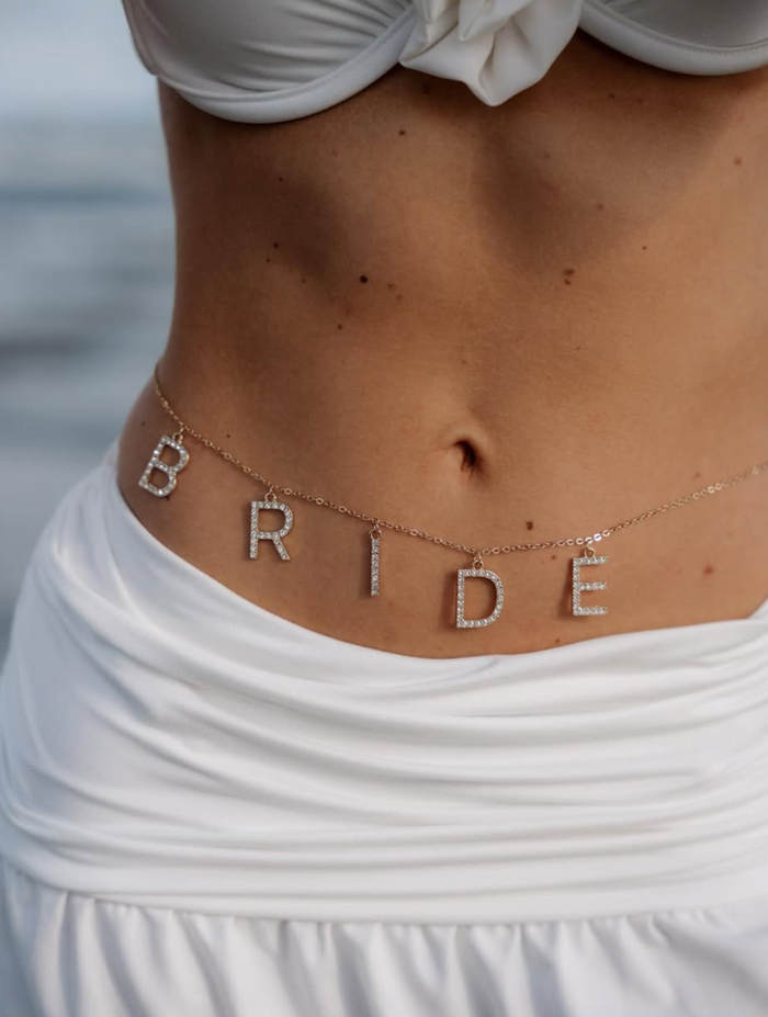 Bride Belly Chain - charm belly chain