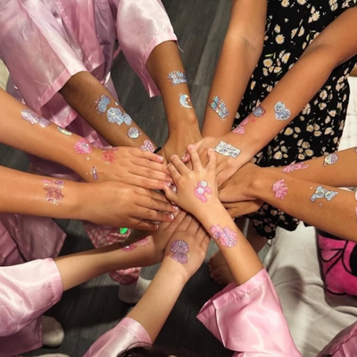 Sleepover Tats - 50 foil temporary tattoos