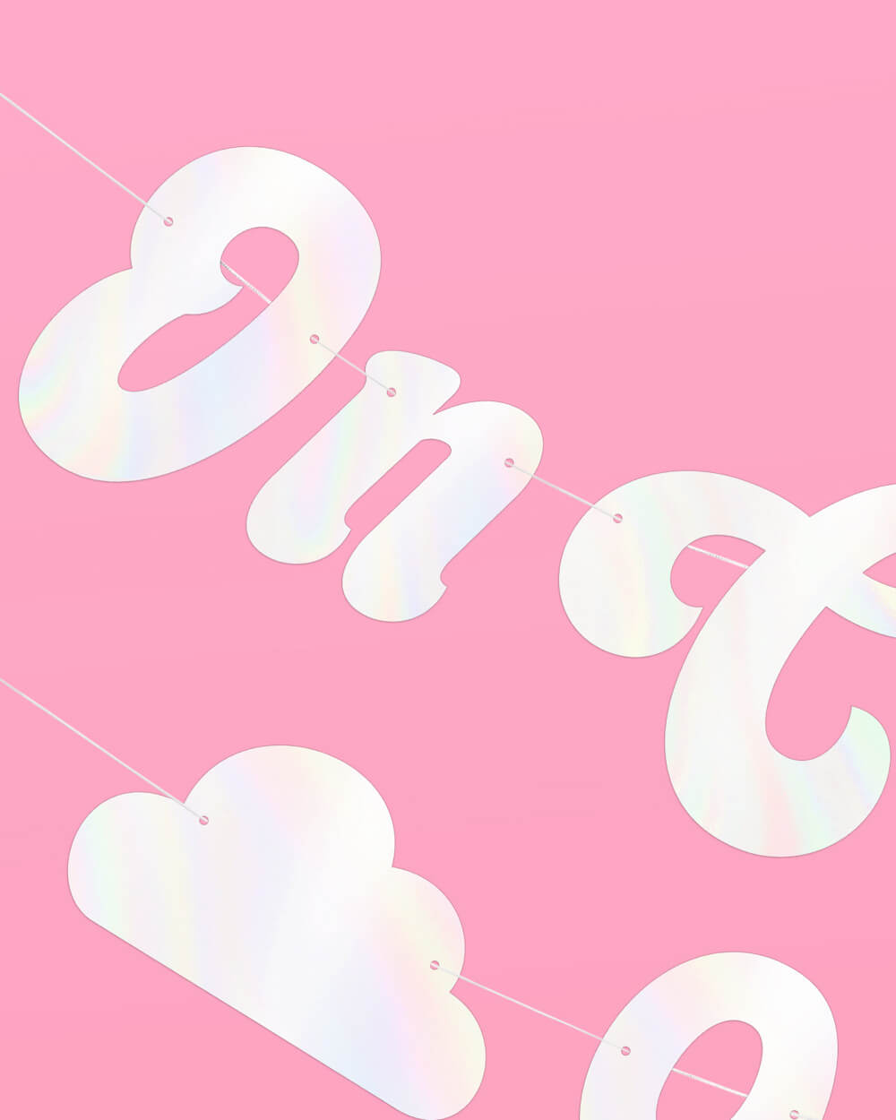 Cloud Nine Banner - white iri foil banner