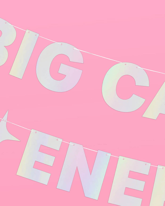 Big Cancer Energy Banner - iridescent foil banner