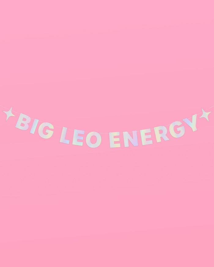 Big Leo Energy Banner - iridescent foil banner