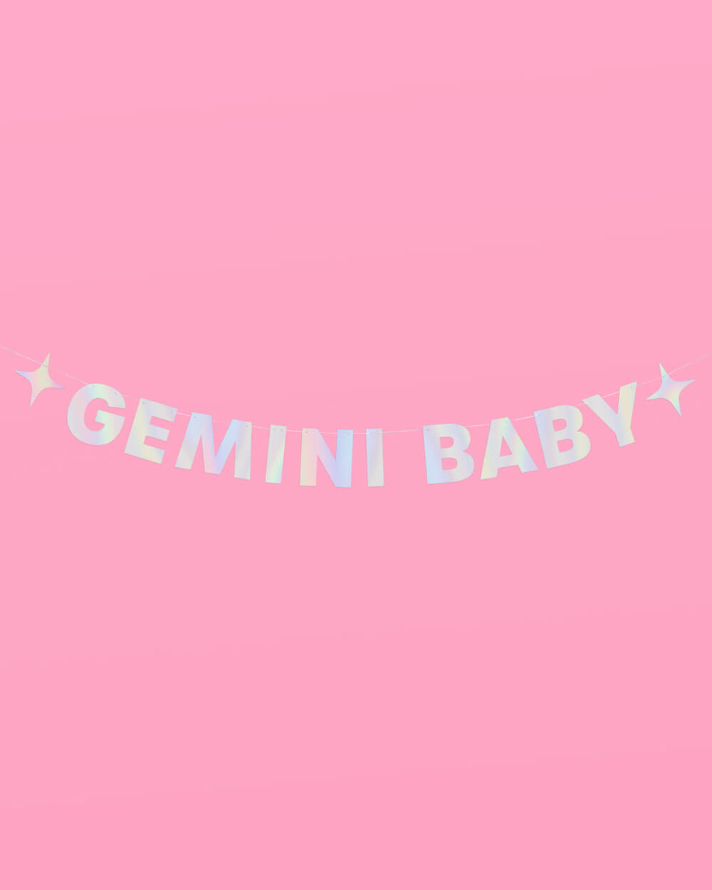 Gemini Baby Banner - iridescent foil banner