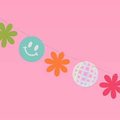 Totally Groovy Banner - iridescent foil banner