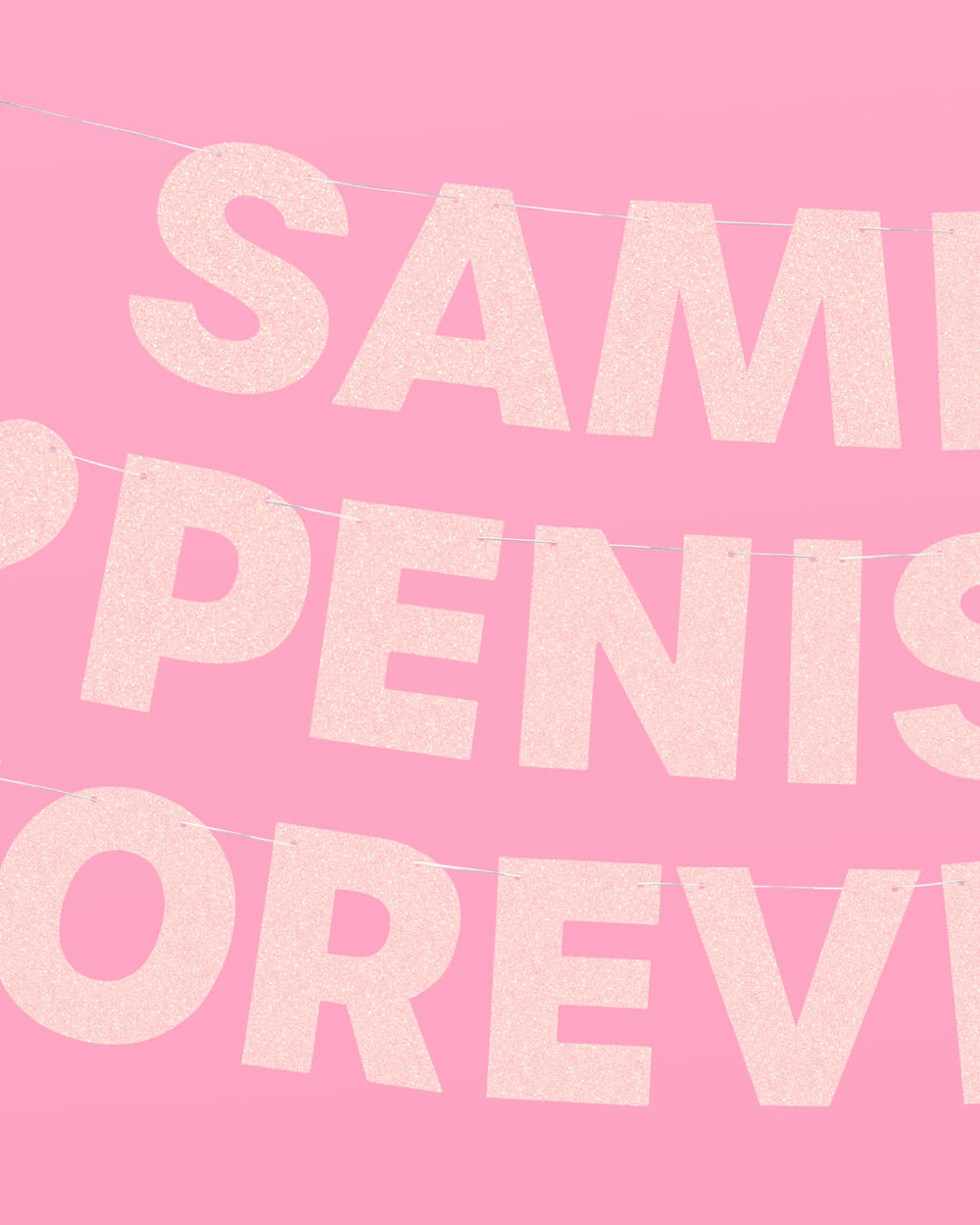 Same Penis 4ever Pack - 2 pink glitter banners