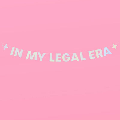 Legal Era Banner - iridescent foil banner