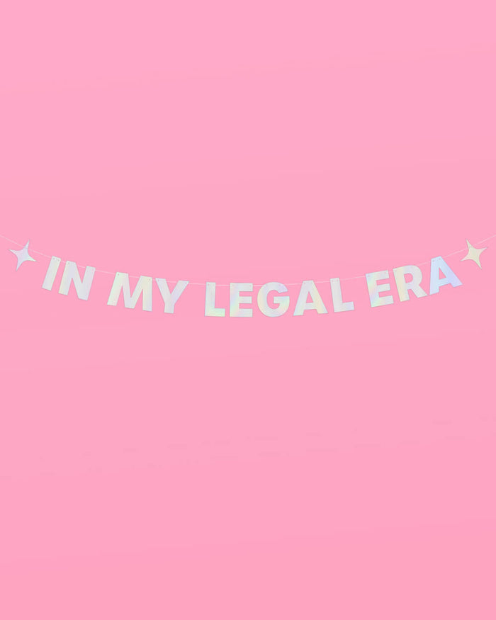 Legal Era Banner - iridescent foil banner
