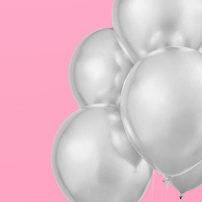 Silver Chrome Pack - 25 metallic balloons