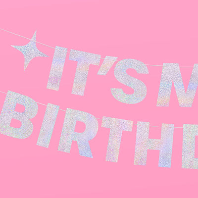 Shimmer Bday Girl Pack - banner, tats + tiara