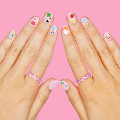 Cute Girl Nail Stickers - 604 adhesive nail stickers