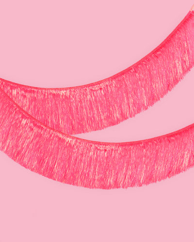 That's Hot Fringe - pink foil banner