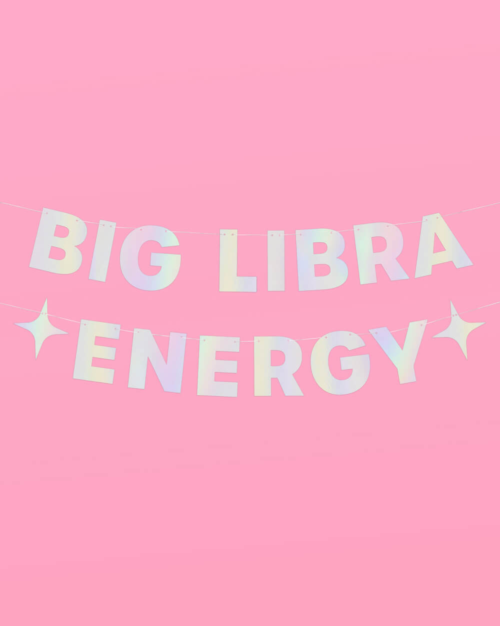 Big Libra Energy Banner - iridescent foil banner