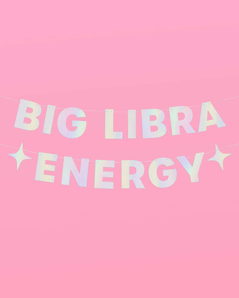 Big Libra Energy Banner - iridescent foil banner