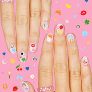 Cute Girl Nail Stickers - 604 adhesive nail stickers