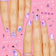 Kpop Nail Stickers - 4 sheet set