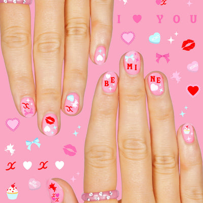 Be Mine Nail Stickers - 164 stickers