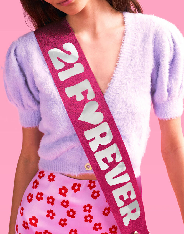 21 Forever Pack - sash, straw + banner
