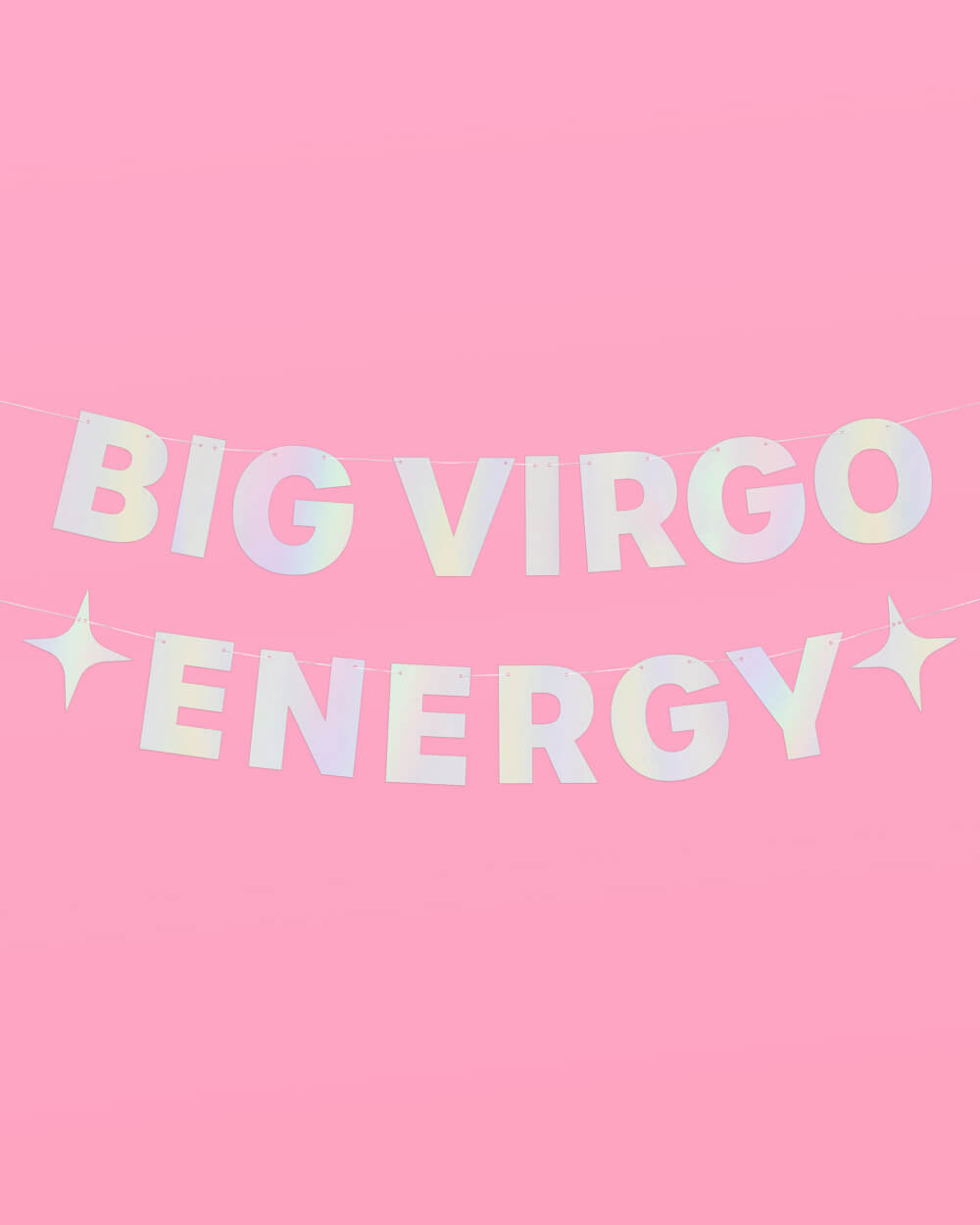 Big Virgo Energy Banner - iridescent foil banner