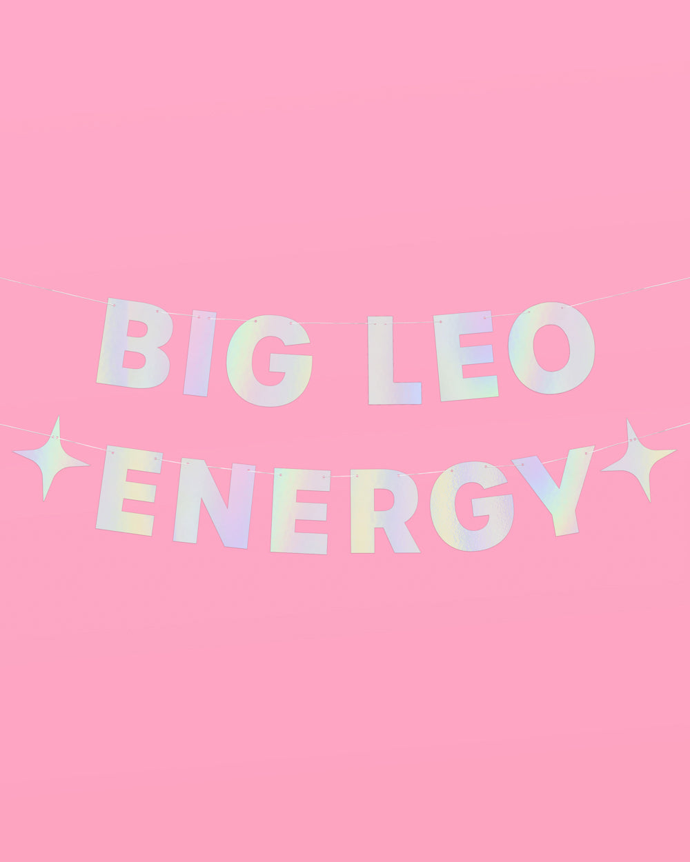 Big Leo Energy Banner - iridescent foil banner