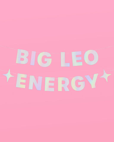 Big Leo Energy Banner - iridescent foil banner