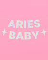 Aries Baby Banner - iridescent foil banner