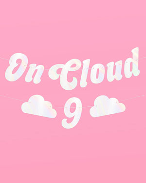 Cloud Nine Banner - white iri foil banner