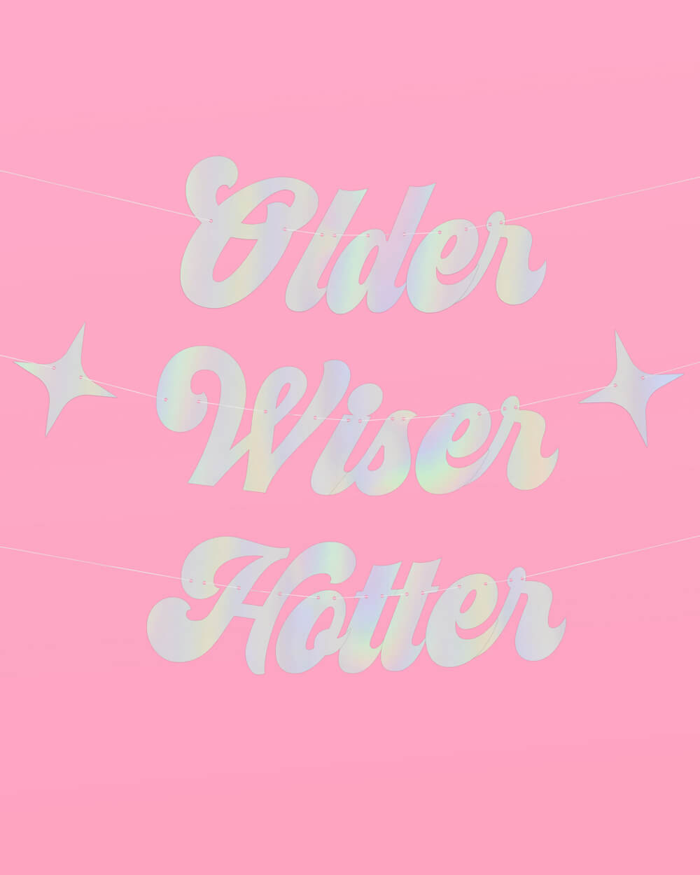 The Iridescent Motto Banner - iridescent foil banner